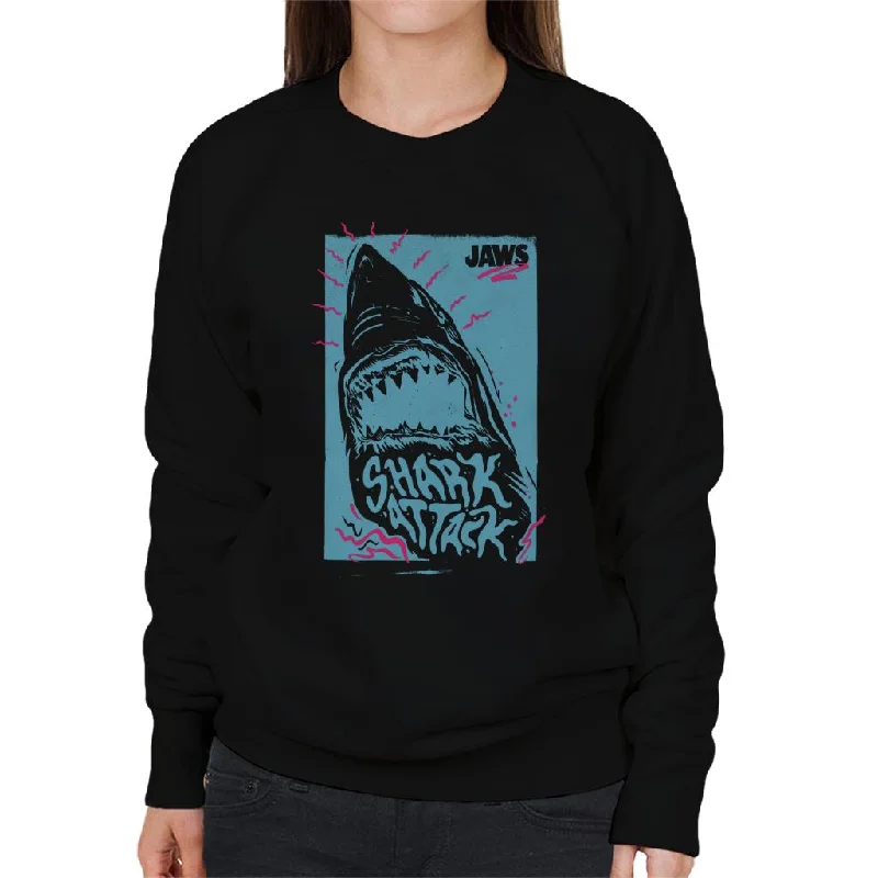Jaws Shark Attack Wave Women's Sweatshirt Hoodie with Zipper Versatile Modern