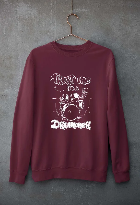 Drummer Unisex Sweatshirt for Men/Women Hoodie with Elastic Cuffs Stretchable Comfortable