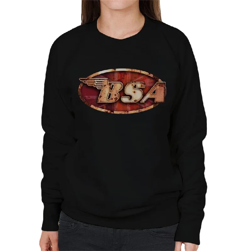 BSA Copper Logo Women's Sweatshirt Hoodie with Hem Drawcord Adjustable Customizable