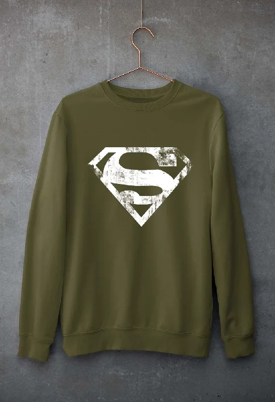 Superman Superhero Unisex Sweatshirt for Men/Women Hoodie with Hem Embroidery Detailed Premium