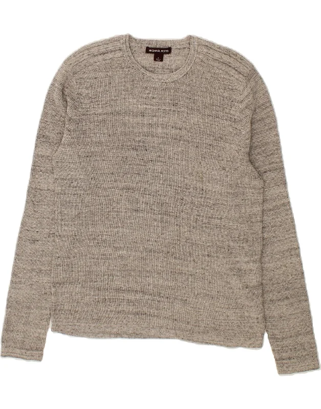 MICHAEL KORS Womens Crew Neck Jumper Sweater UK 16 Large Grey Cotton Turtle Neck Boat Neck Asymmetrical Neck MICHAEL KORS Womens Crew Neck Jumper Sweater UK 16 Large Grey Cotton Turtle Neck Boat Neck Asymmetrical Neck