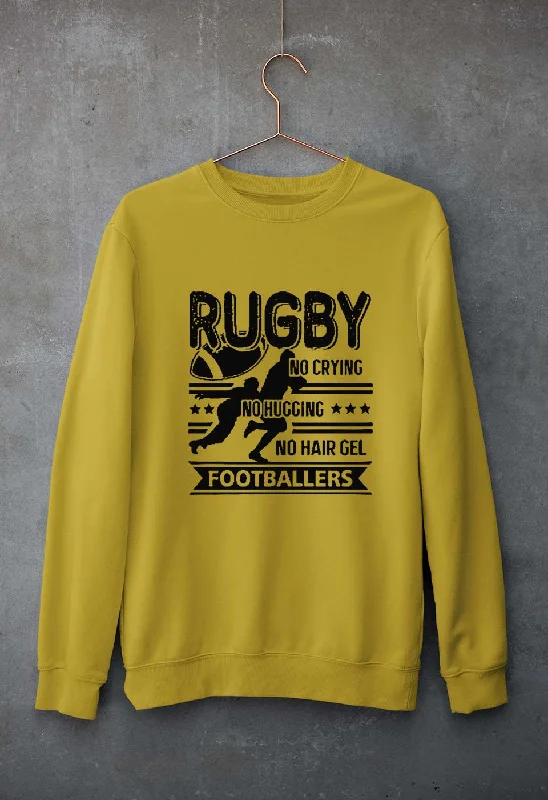 Rugby Unisex Sweatshirt for Men/Women Hoodie with Lace Feminine Delicate