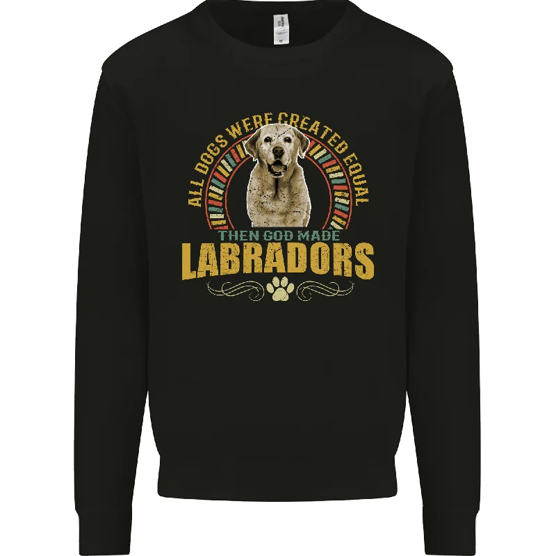 A Labrador Dog Mens Sweatshirt Jumper Hoodie with High Neck Warm Protective