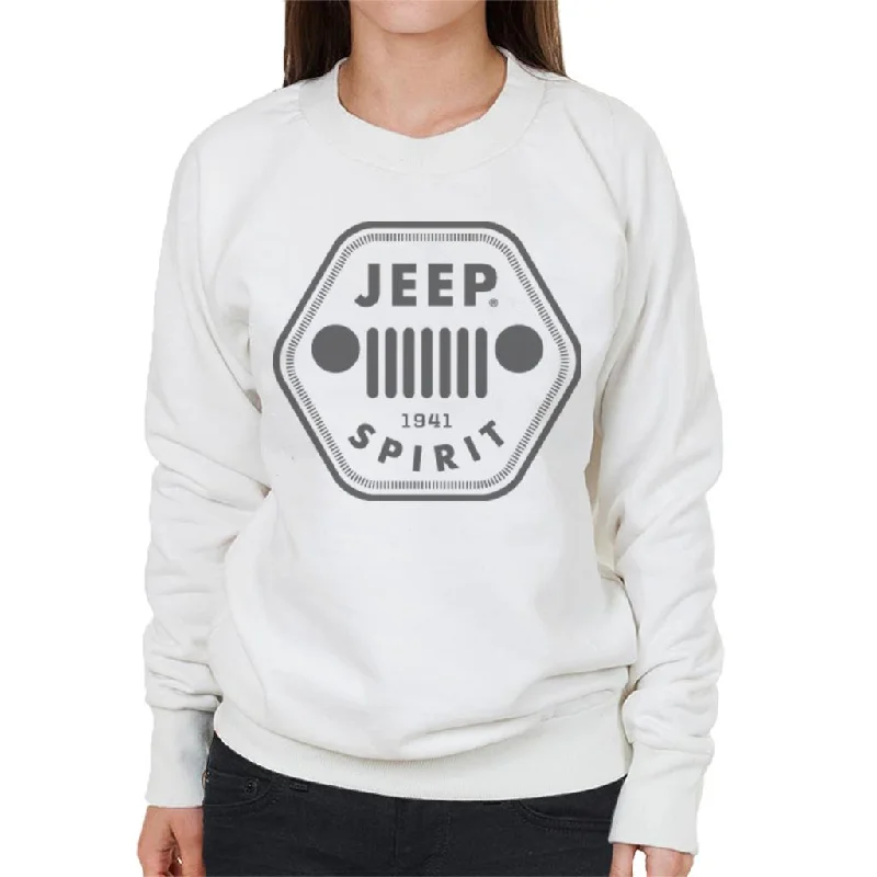 Jeep 1941 Spirit Logo Women's Sweatshirt Hoodie with High-Low Hem Asymmetrical Trendy