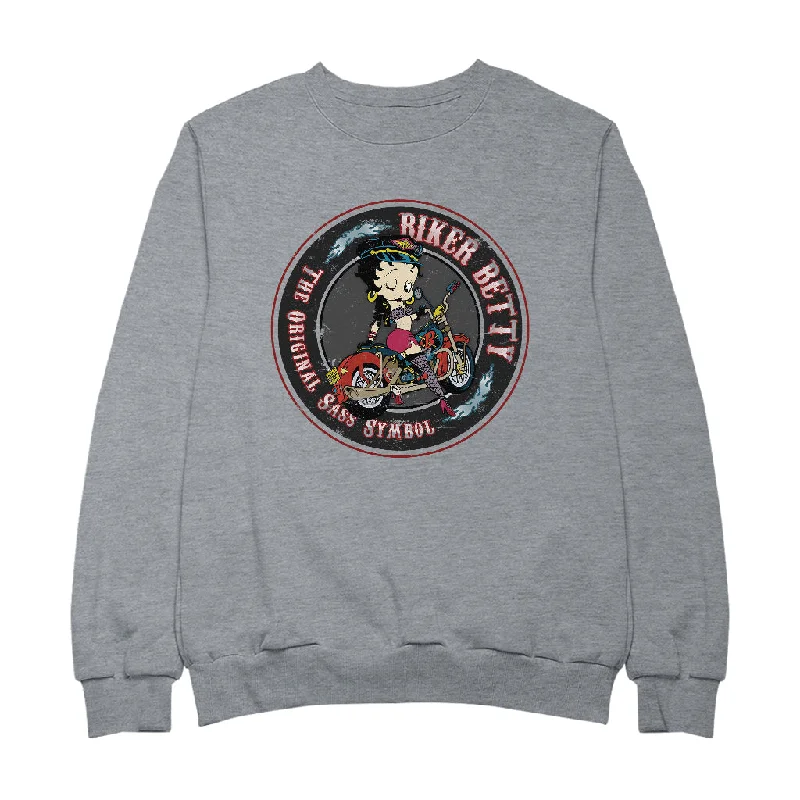 Betty Boop Biker Betty Women's Sweatshirt Oversized Hoodie Comfort Casual