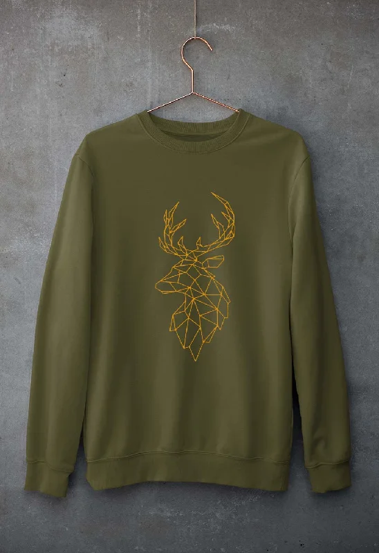 Deer Unisex Sweatshirt for Men/Women Hoodie with Set-In Sleeves Structured Classic