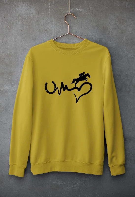 Horse Riding Unisex Sweatshirt for Men/Women Hoodie with Lace Feminine Delicate
