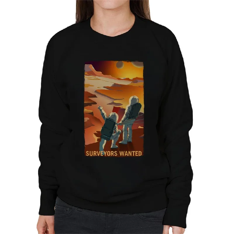 NASA Surveyors Wanted Women's Sweatshirt Hoodie with Color Block Contrast Stylish