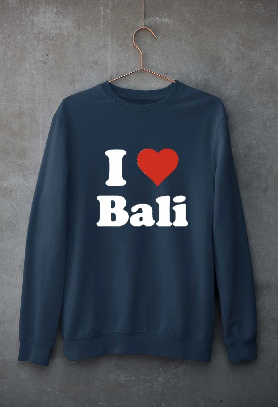 I Love Bali Unisex Sweatshirt for Men/Women Hoodie with Hem Lace Feminine Delicate