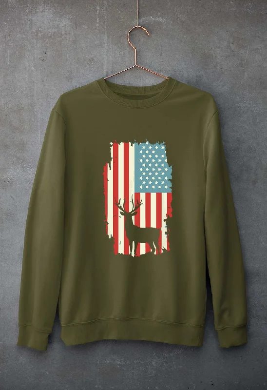 Deer Unisex Sweatshirt for Men/Women Hoodie with Ribbed Cuffs Snug Fit Comfort