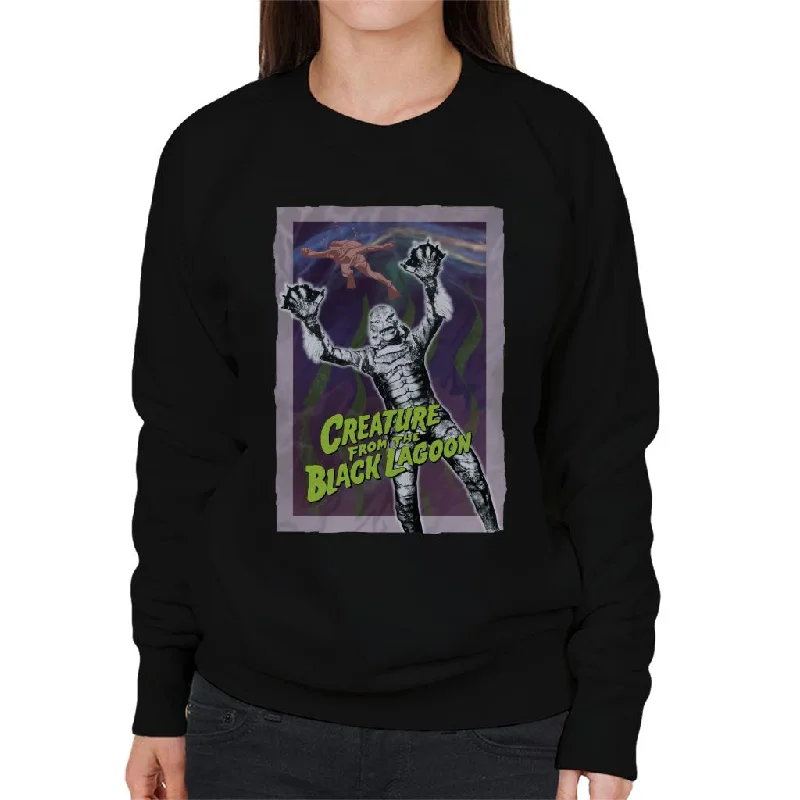 Creature From The Black Lagoon Diver Frame Women's Sweatshirt Hoodie with Logo Branding Identity
