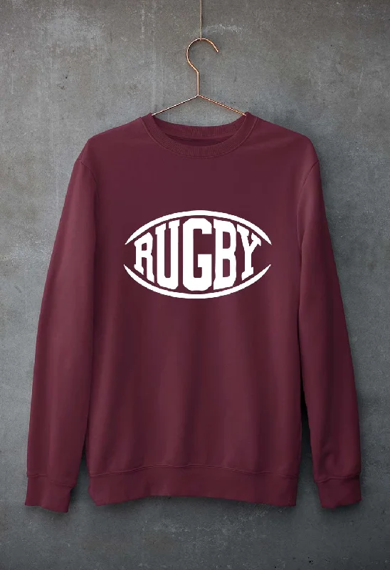 Rugby Unisex Sweatshirt for Men/Women Zip Hoodie Drawstring Kangaroo Pocket