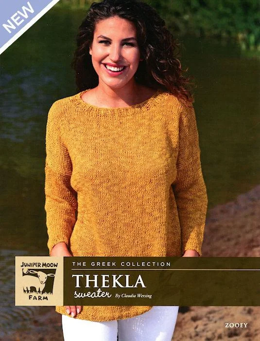 Thekla Sweater Pattern Leaflet by Claudia Wersing for Juniper Moon Farm Handmade Hand-knitted Hand-woven Thekla Sweater Pattern Leaflet by Claudia Wersing for Juniper Moon Farm Handmade Hand-knitted Hand-woven