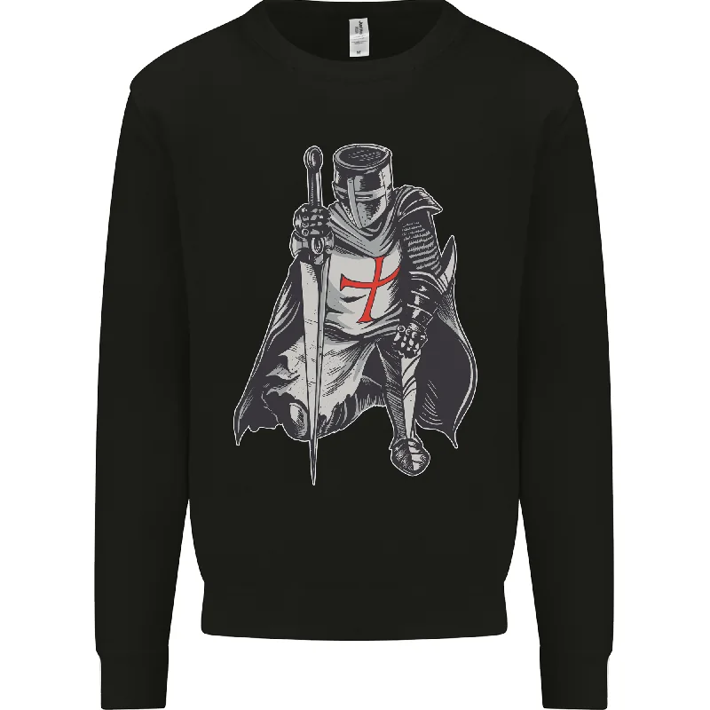 A Nights Templar St Georges Day England Mens Sweatshirt Jumper Hoodie with Print Artistic Unique