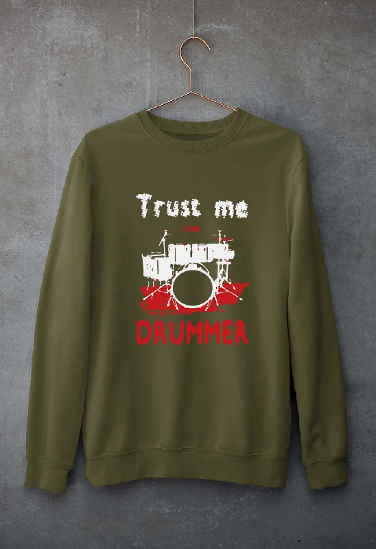Drummer Unisex Sweatshirt for Men/Women Hoodie with Turtle Neck Cozy Winter