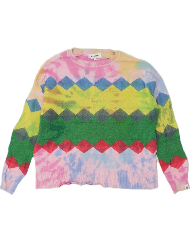 DESIGUAL Womens Crew Neck Jumper Sweater UK 14 Medium Multicoloured Boxy Sweater Fitted Sweater A-Line DESIGUAL Womens Crew Neck Jumper Sweater UK 14 Medium Multicoloured Boxy Sweater Fitted Sweater A-Line