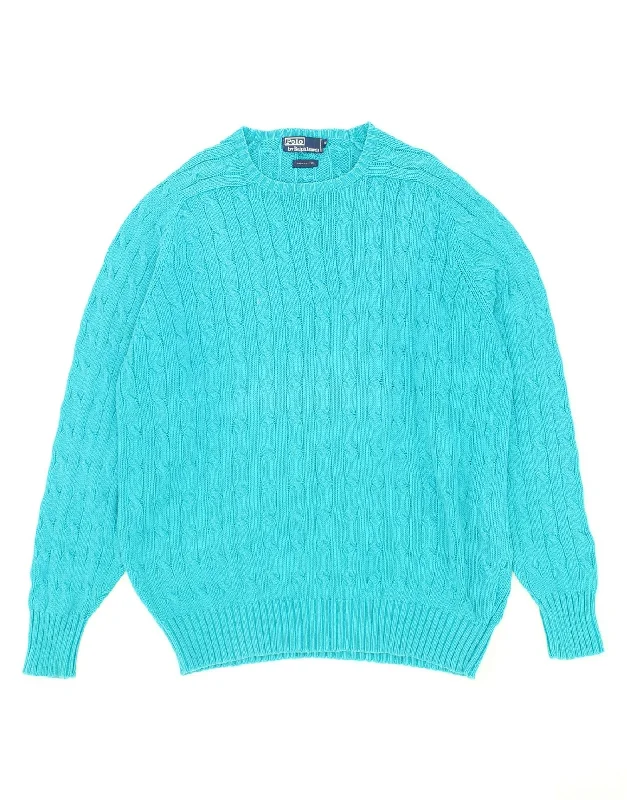 POLO RALPH LAUREN Mens Vintage Crew Neck Jumper Sweater XL Blue Cotton Casual Formal Business POLO RALPH LAUREN Mens Vintage Crew Neck Jumper Sweater XL Blue Cotton Casual Formal Business