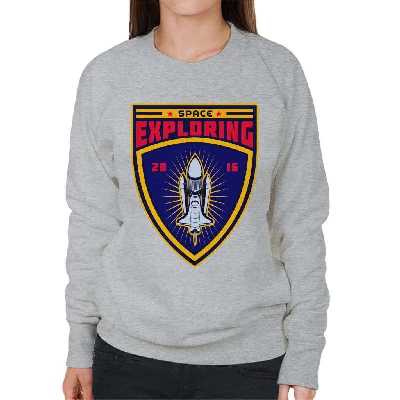 NASA Space Exploring Women's Sweatshirt Hoodie with Hem Fringe Bohemian Relaxed