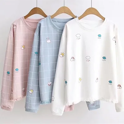 Cute cloud rainbow sun tassels Sweater YV521 Wool Sweater Cotton Sweater Cashmere Sweater Cute cloud rainbow sun tassels Sweater YV521 Wool Sweater Cotton Sweater Cashmere Sweater