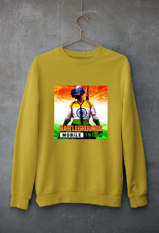 Battlegrounds Mobile India (BGMI) Unisex Sweatshirt for Men/Women Hoodie with Drop Shoulder Relaxed Streetwear
