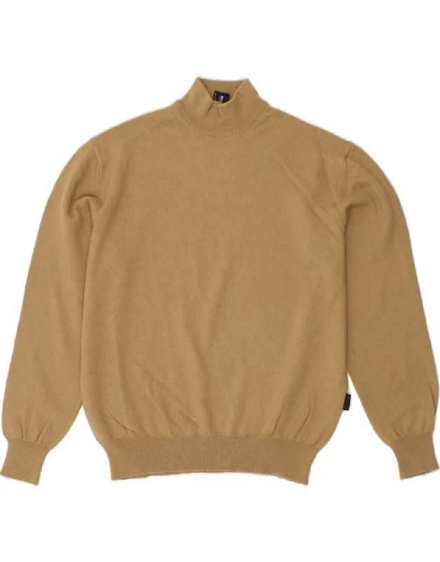 HUGO BOSS Mens Turtle Neck Jumper Sweater Medium Brown Merino Wool Jersey Fabric Tulle Fabric Batik Fabric HUGO BOSS Mens Turtle Neck Jumper Sweater Medium Brown Merino Wool Jersey Fabric Tulle Fabric Batik Fabric