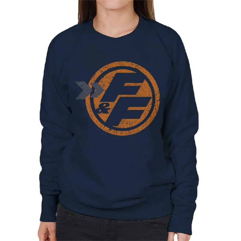 Fast and Furious Orange FF Icon Women's Sweatshirt Hoodie with Slit Hem Functional Movement