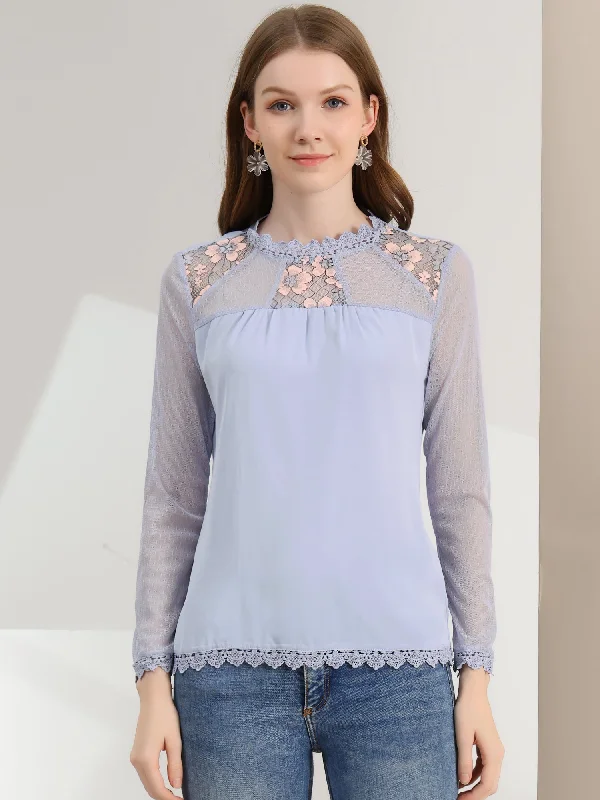 Blue-Contrast Lace