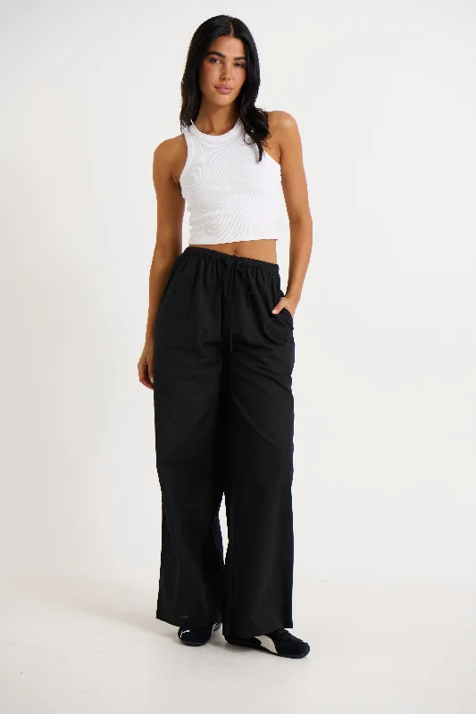Ren Pant Black Modern Stretch Trousers