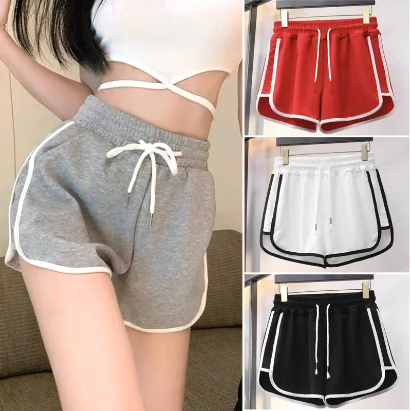 New High Elastic Waist Women's Shorts Solid Color Hot Pants Casual Summer Shorts Fashion Sports Gym Pants Beach Sexy Short Comfortable Jogger Trousers New High Elastic Waist Women's Shorts Solid Color Hot Pants Casual Summer Shorts Fashion Sports Gym Pants Beach Sexy Short Comfortable Jogger Trousers