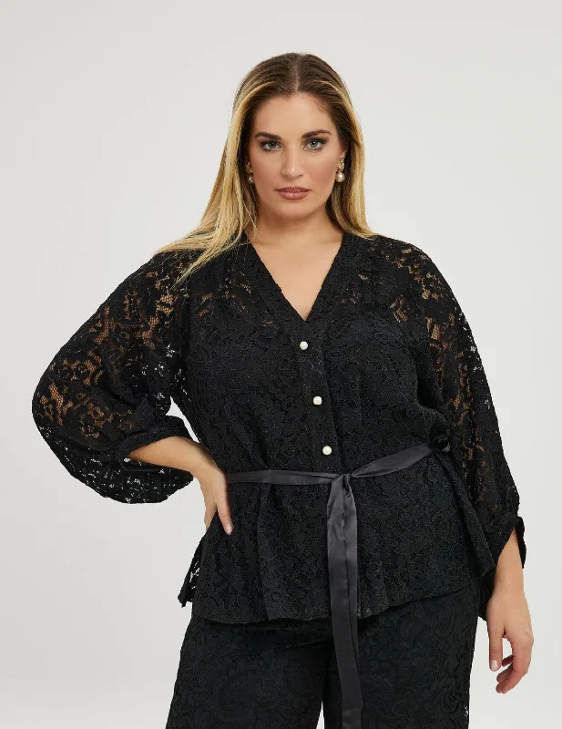 prachtige kanten blouse Subtle Shimmer Blouse