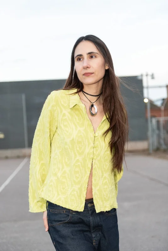 Puff and Pencil Collared Blouse & Cone Sleeve Embroidered Floral Blouse