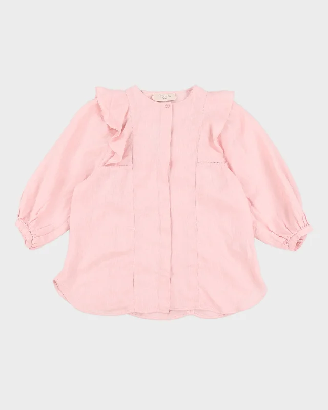 Weekend MaxMara Linen Pink Blouse - S Loose Oversized Blouse