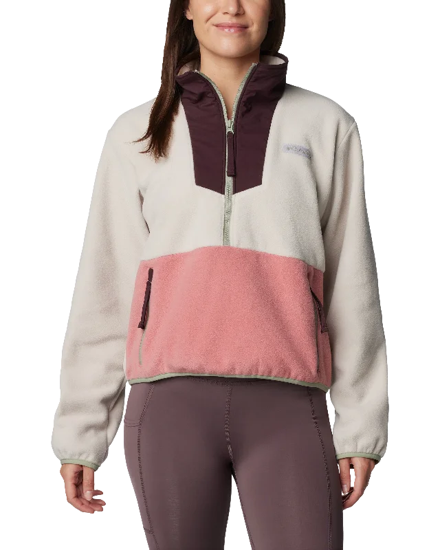 Sequoia Grove Half Zip Fleece Jacket in Dark Stone & Pink Agave Lace Blend Ribbed Blend Corduroy Blend