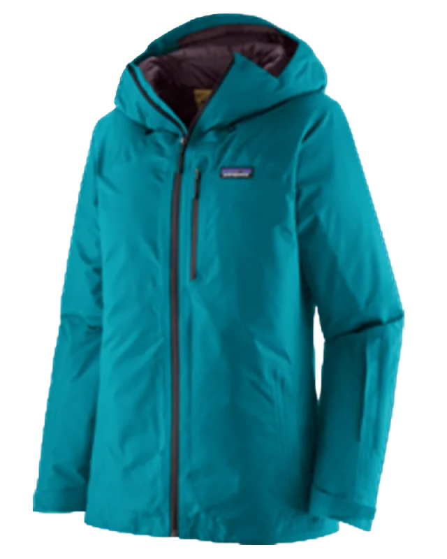 Patagonia Women's Insulated Powder Town Jacket - Belay Blue V-Neck T-Shirt Long Sleeve Cotton