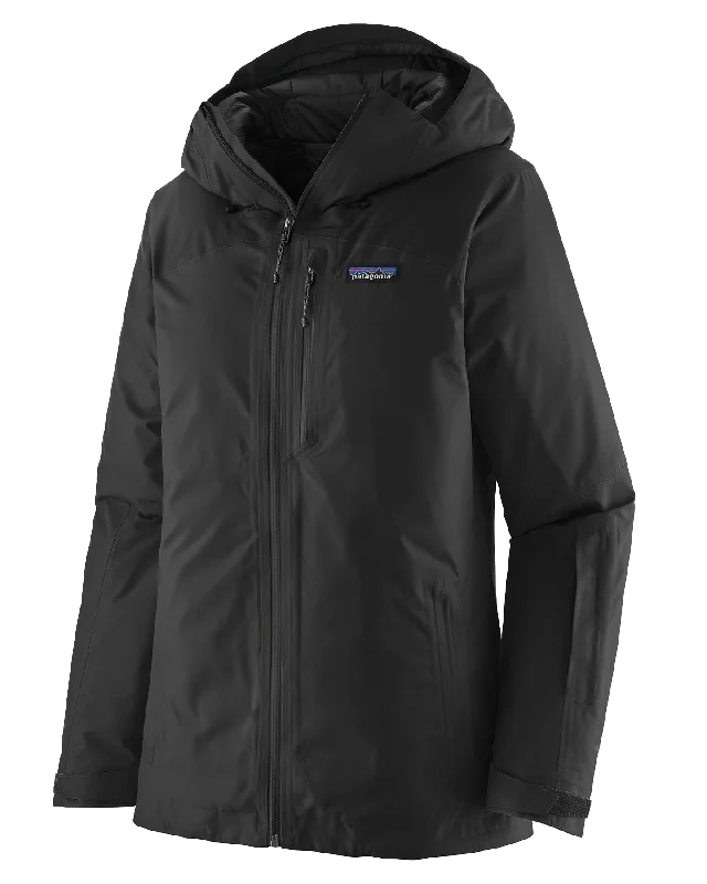 Patagonia Insulated Powder Town Women's Snow Jacket - Black - 2024 V-Neck T-Shirt Long Sleeve Cotton