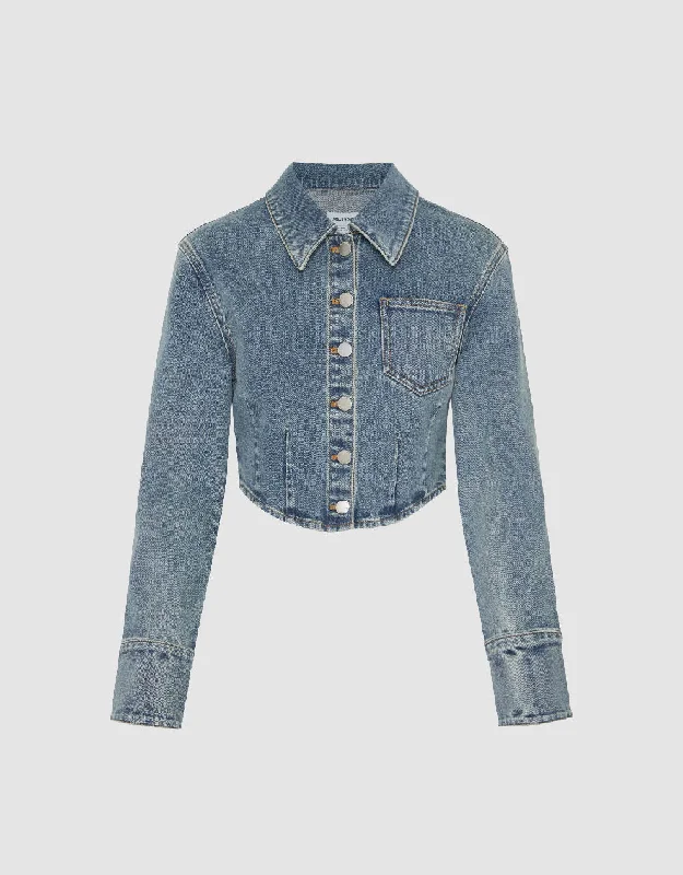 Cropped Denim Jacket Faux Fur Jacket Real Fur Jacket Shearling Jacket