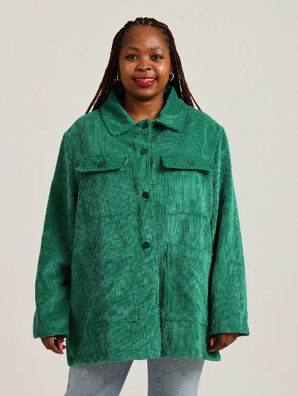 Jasmin Jacket- Green Denim Jacket Leather Jacket Suede Jacket