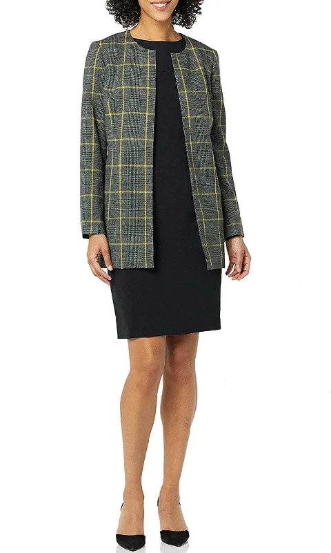 Le Suit 50040195 - Sleeveless Sheath Dress With Jacket Zippered Jacket Buttoned Jacket Snapped Jacket