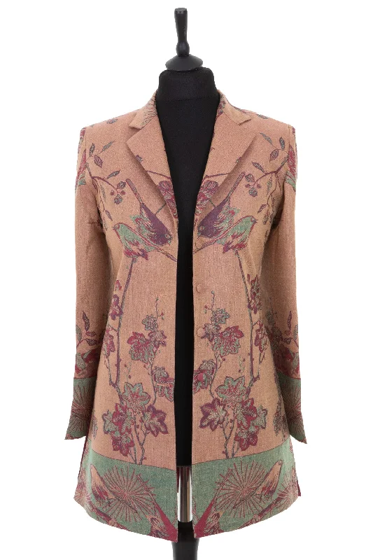 Sicily Jacket in Dusty Pink Zippered Jacket Buttoned Jacket Snapped Jacket