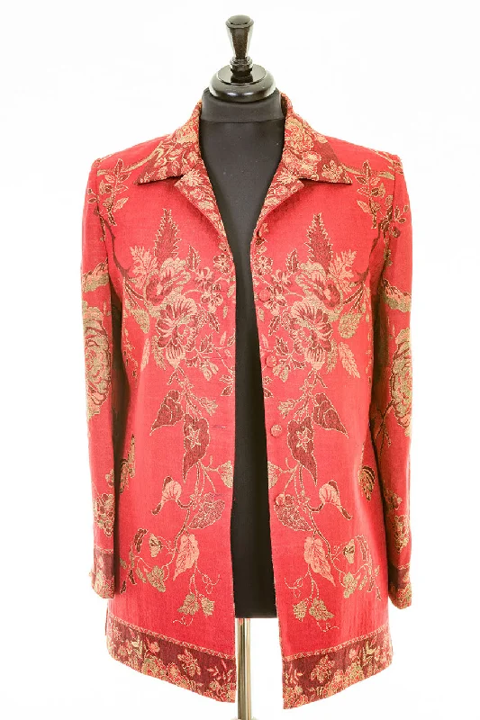 Sicily Jacket in Rich Ruby Corduroy Jacket Velvet Jacket Brocade Jacket