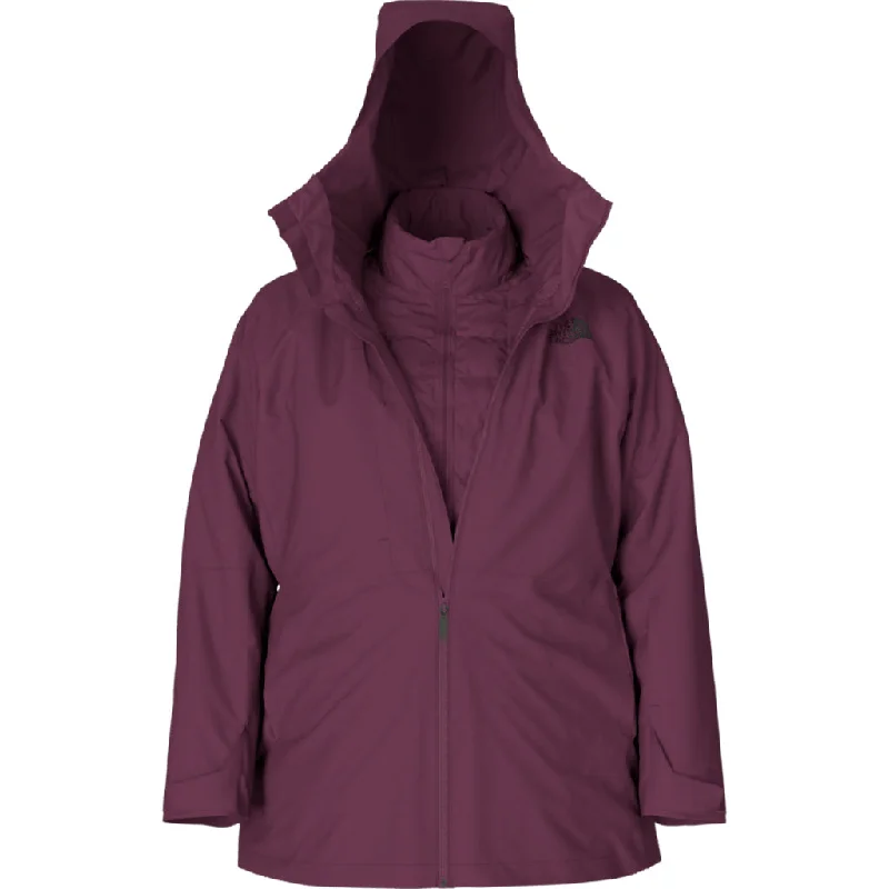 North Face Plus ThermoBall Eco Snow Triclimate Jacket (NF0A7WYI) Womens 2024 Boat Neck Shawl Collar Notched Collar