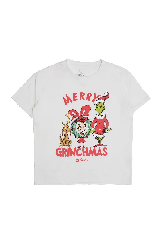 Dr. Seuss' Merry Grinchmas Graphic Relaxed Tee Front Pockets Side Pockets Patch Pockets Dr. Seuss' Merry Grinchmas Graphic Relaxed Tee Front Pockets Side Pockets Patch Pockets