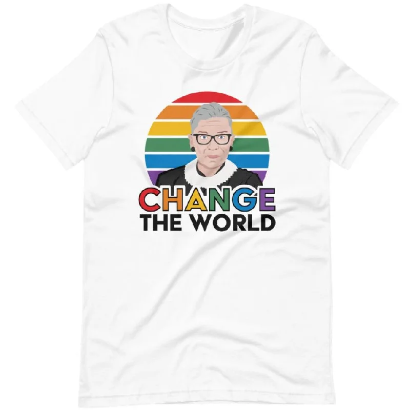 Change The World (Ruth Bader Ginsburg) -- Unisex T-Shirt Chenille Brocade Lace