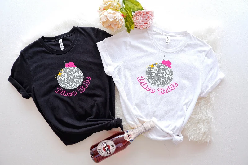 Disco Cowgirl Bachelorette Party Shirt Welt Pockets Slit Pockets Flap Pockets