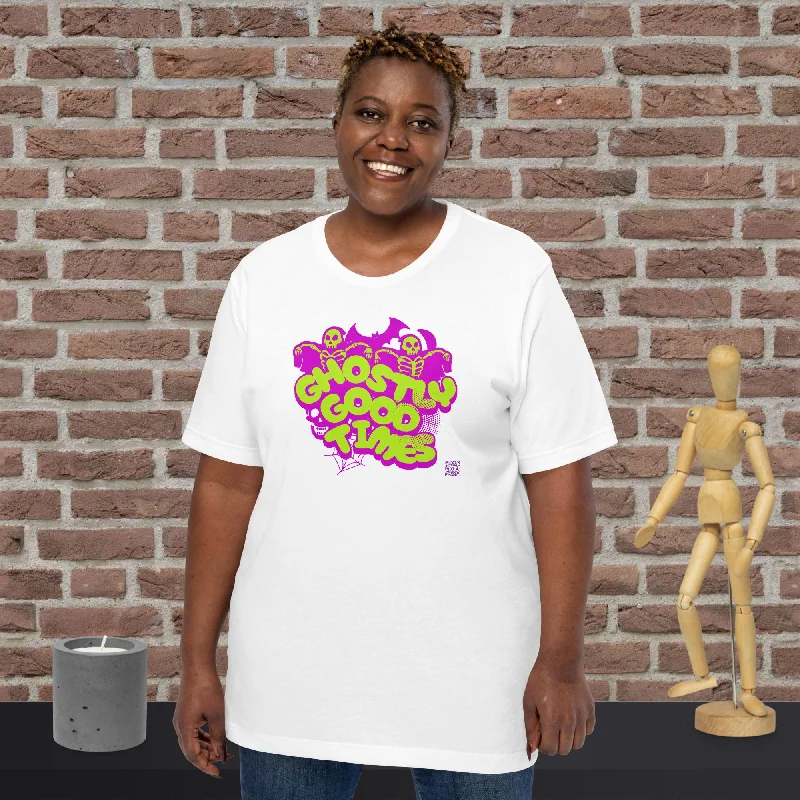 Ghostly Good Times T-Shirt, Fun Halloween Shirt, Skeleton Graphic Tee, Spooky Season Top, Bright Neon Design Shirt, Halloween Party Tee Mesh Blend Leather Blend Suede Blend Ghostly Good Times T-Shirt, Fun Halloween Shirt, Skeleton Graphic Tee, Spooky Season Top, Bright Neon Design Shirt, Halloween Party Tee Mesh Blend Leather Blend Suede Blend