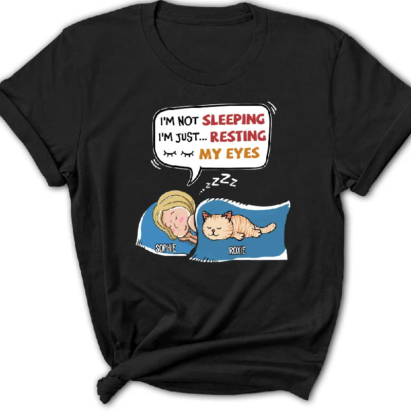 I'm Not Sleeping - Personalized Custom Women's T-shirt Houndstooth Herringbone Solid I'm Not Sleeping - Personalized Custom Women's T-shirt Houndstooth Herringbone Solid