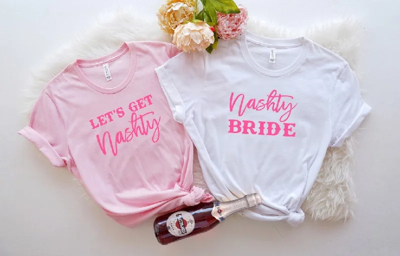 Lets Get Nashty | Nashville Bachelorette Party Shirt Zippered Front Buttoned Front Snap Front Lets Get Nashty | Nashville Bachelorette Party Shirt Zippered Front Buttoned Front Snap Front