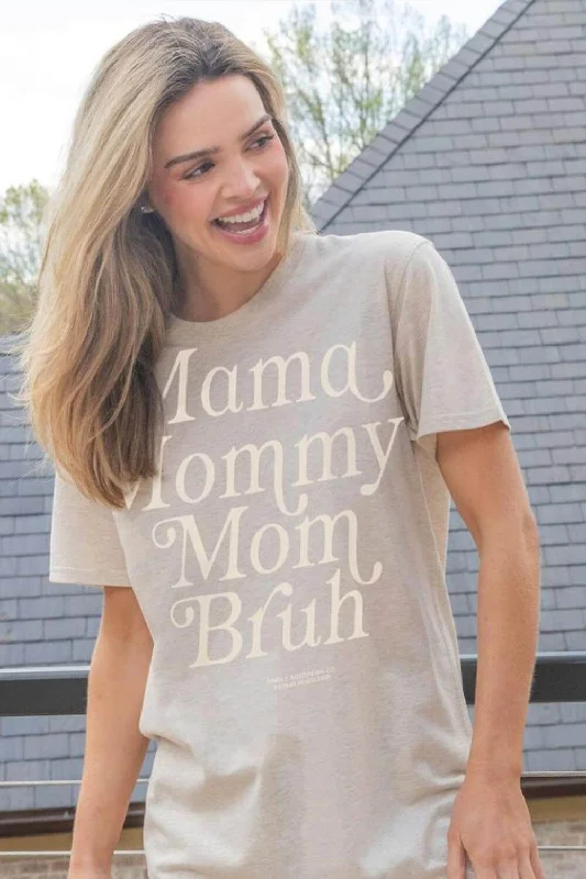 Simply Southern Mom Bruh T-Shirt for Women in Oat Heather | SS-MOMBRUH-OATHTHR Wool Fabric Cashmere Fabric Tweed Fabric Simply Southern Mom Bruh T-Shirt for Women in Oat Heather | SS-MOMBRUH-OATHTHR Wool Fabric Cashmere Fabric Tweed Fabric