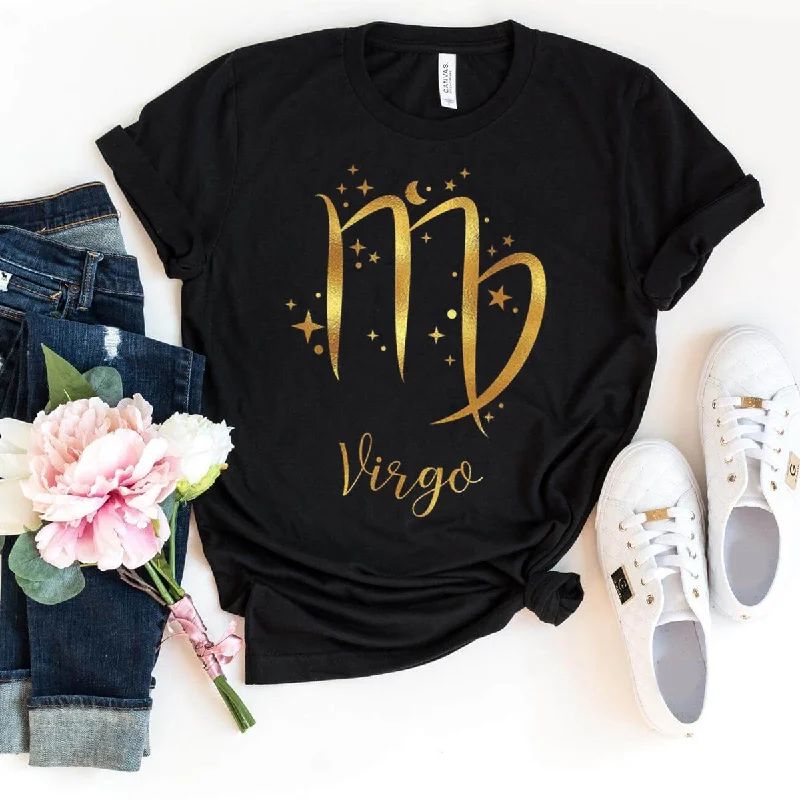 Virgo Star Sign Unisex Shirt - Custom Birthday T-Shirt Fitted T-Shirt Seamless Stretchy Virgo Star Sign Unisex Shirt - Custom Birthday T-Shirt Fitted T-Shirt Seamless Stretchy