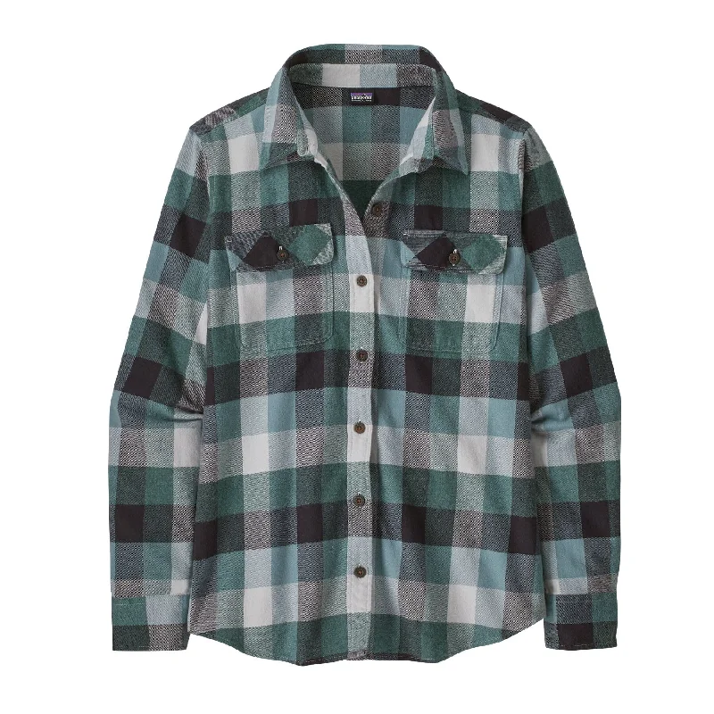 W's Long-Sleeved Fjord Flannel Shirt - 100% organic cotton Zippered Front Buttoned Front Snap Front W's Long-Sleeved Fjord Flannel Shirt - 100% organic cotton Zippered Front Buttoned Front Snap Front